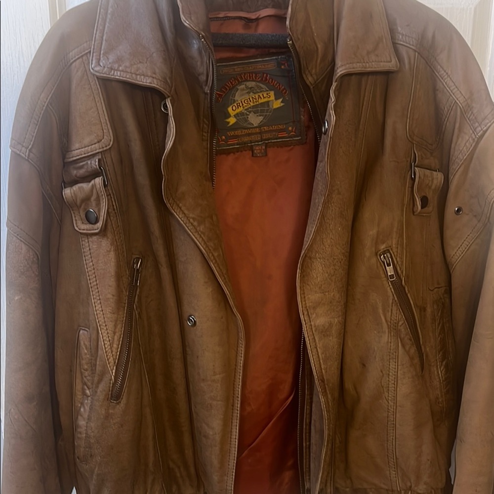 Vintage Brown Leather Jacket